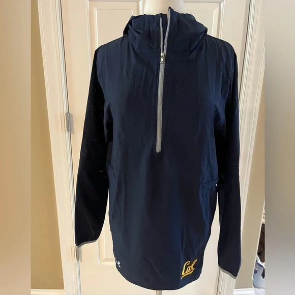UC Berkeley Women’s 3/4 zip athletic windbreaker jacket-NWT size S - Picture 1 of 9